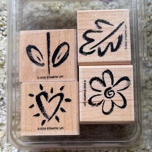 Stampin' Up! Wood Block Stamp Set - Delightful Doodles set